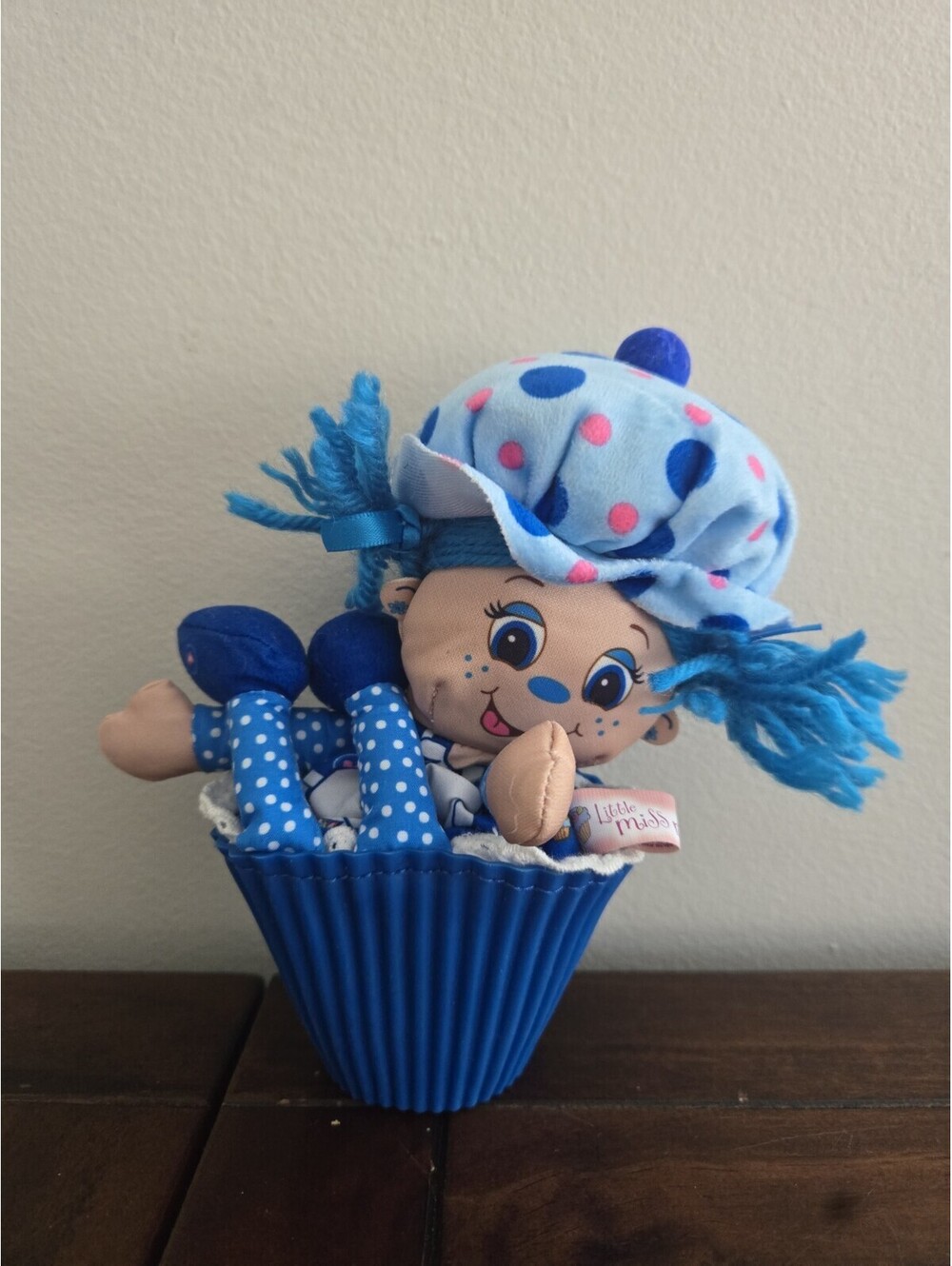 Little Miss Muffin Blue Plush Doll in Muffin Cup